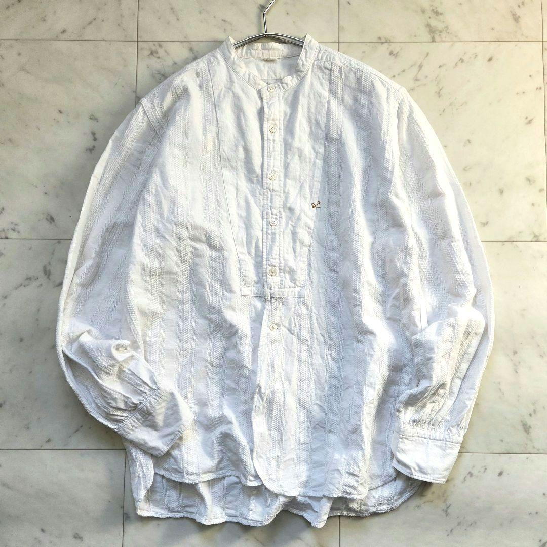 現行45R インドカラミレースのビッグーグーシャツ 2 白 R刺繍 日本