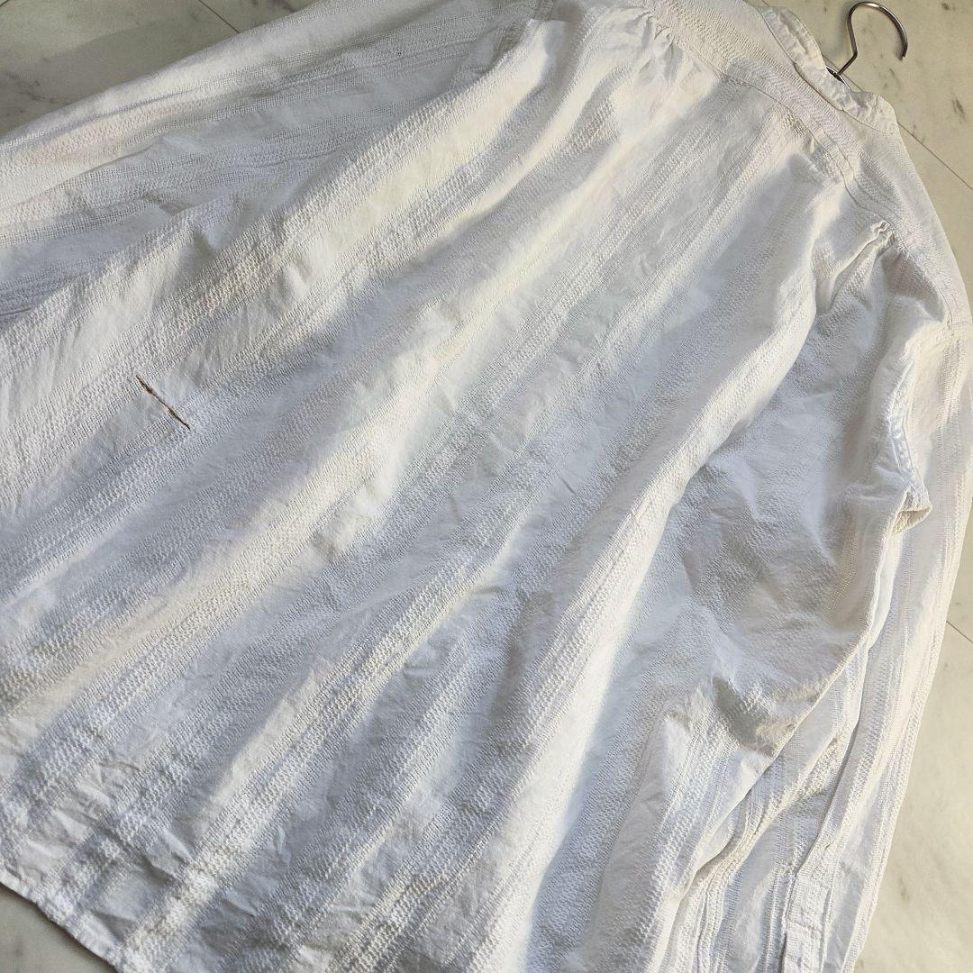 現行45R インドカラミレースのビッグーグーシャツ 2 白 R刺繍 日本