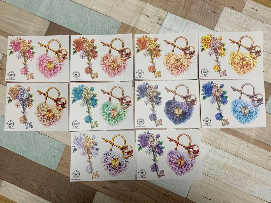 679 装飾 ステッカー  鍵　南京錠　お花
