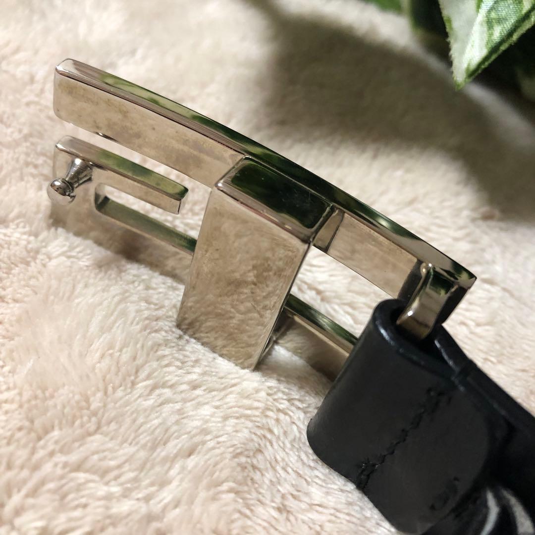 美品♡ GUCCI グッチ　ベルト　Gバックル　ブラック　黒　レザー　レディース