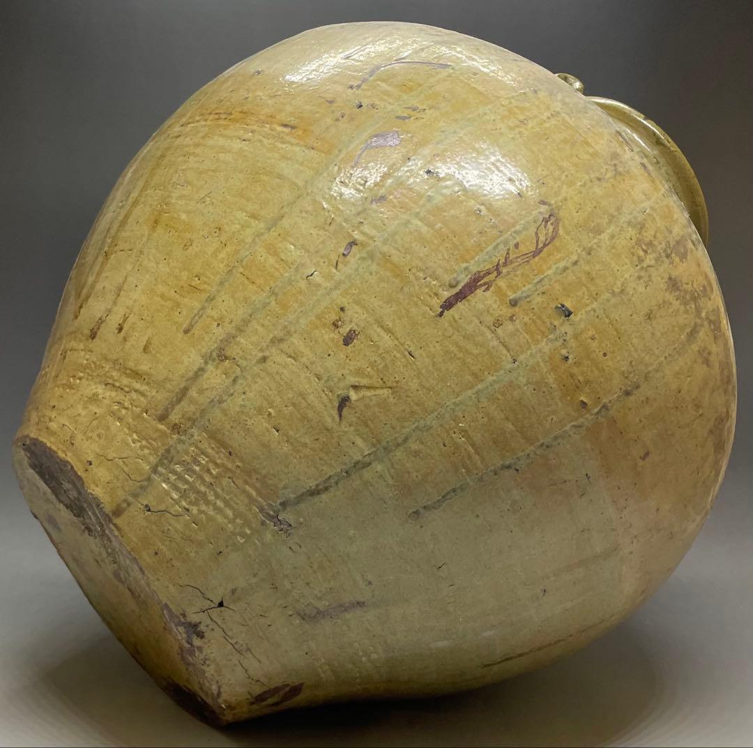 ヨシモ※プロフ必読※　呂宋壺　四耳葉茶壺　36.5cm 　T916