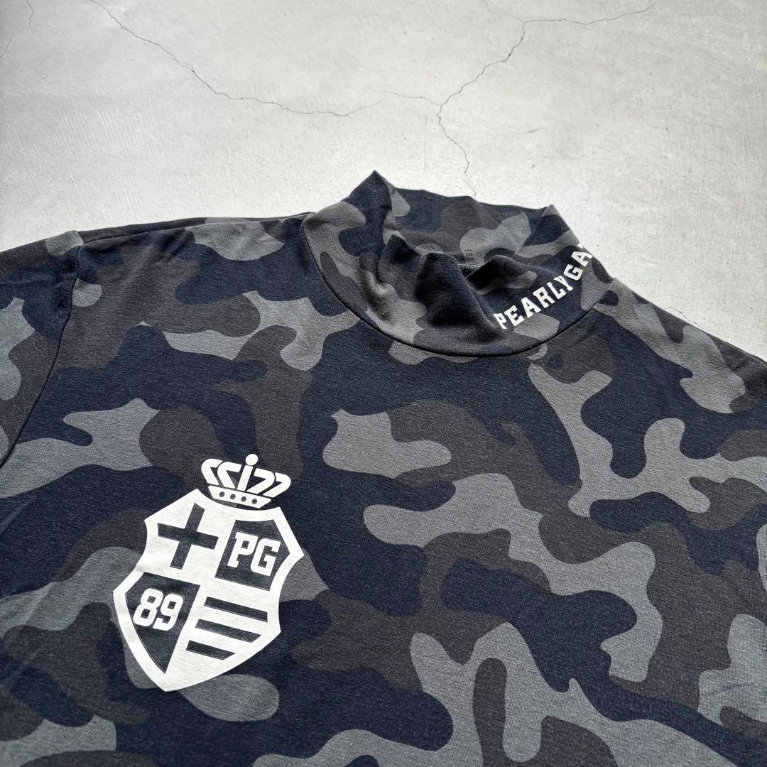 PEARLEY GATES パーリーゲイツ 迷彩柄 モックネック長袖シャツ 5