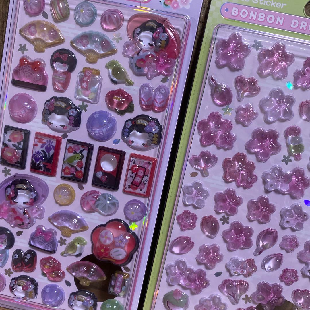 【正規品】ボンボンドロップシール　プチドロップステッカー　うるちゅる　8点
