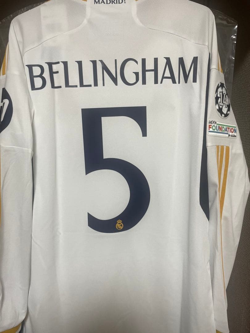 23-24レアル・マドリード 1st ベリ ンガム 長袖