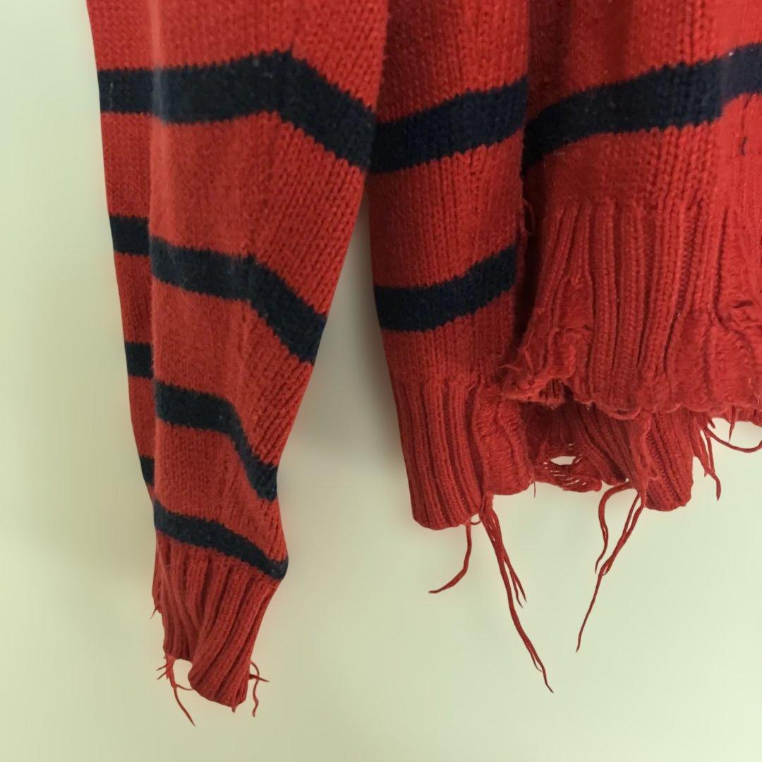 ポロ　ラルフローレン　ボーダー　ダメージ加工