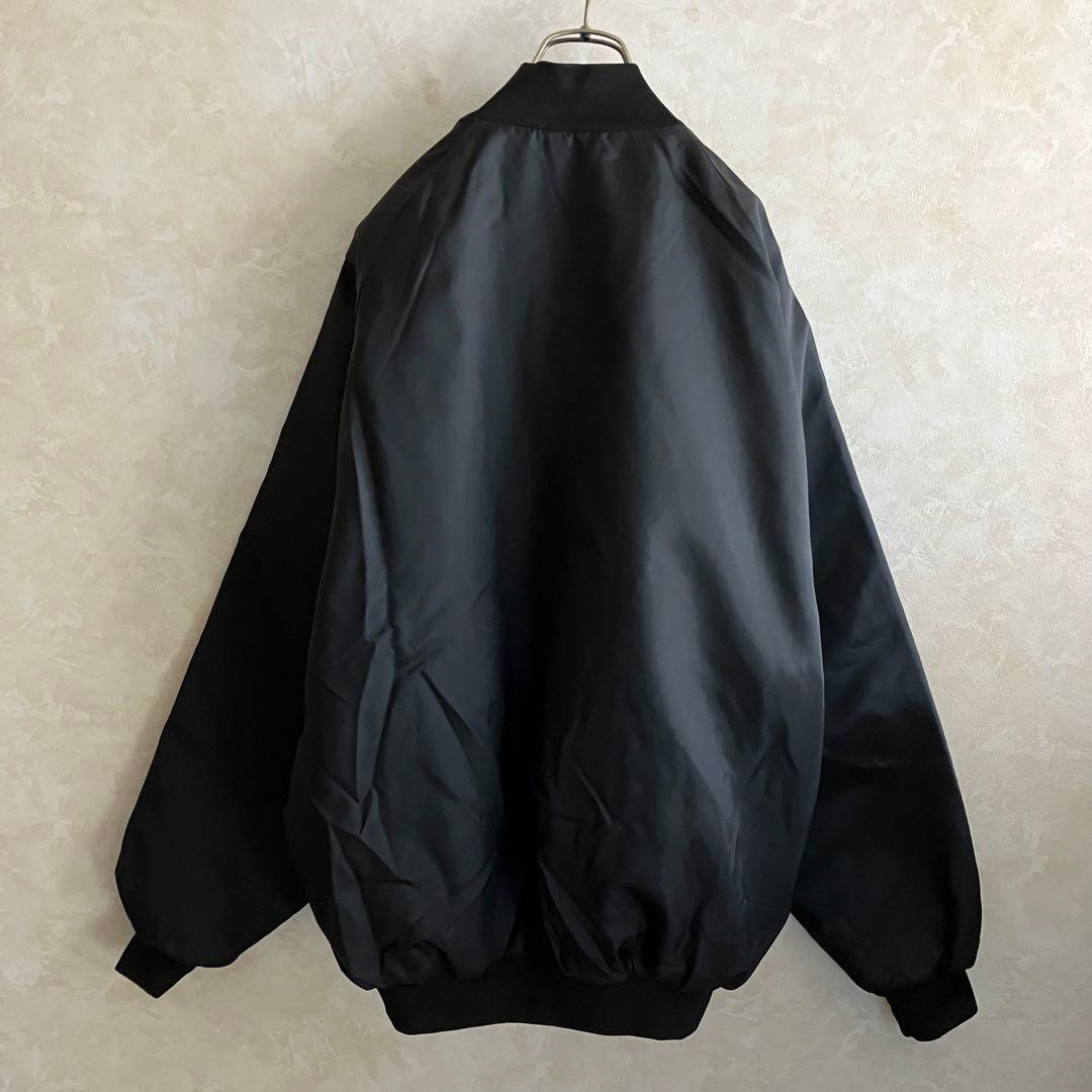 極美品 USA製 ASW オールブラック 中綿ナイロンジャケット 黒 XL