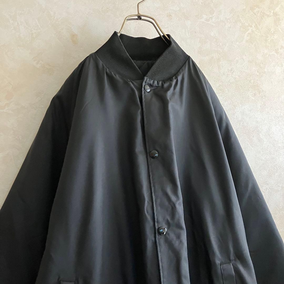 極美品 USA製 ASW オールブラック 中綿ナイロンジャケット 黒 XL