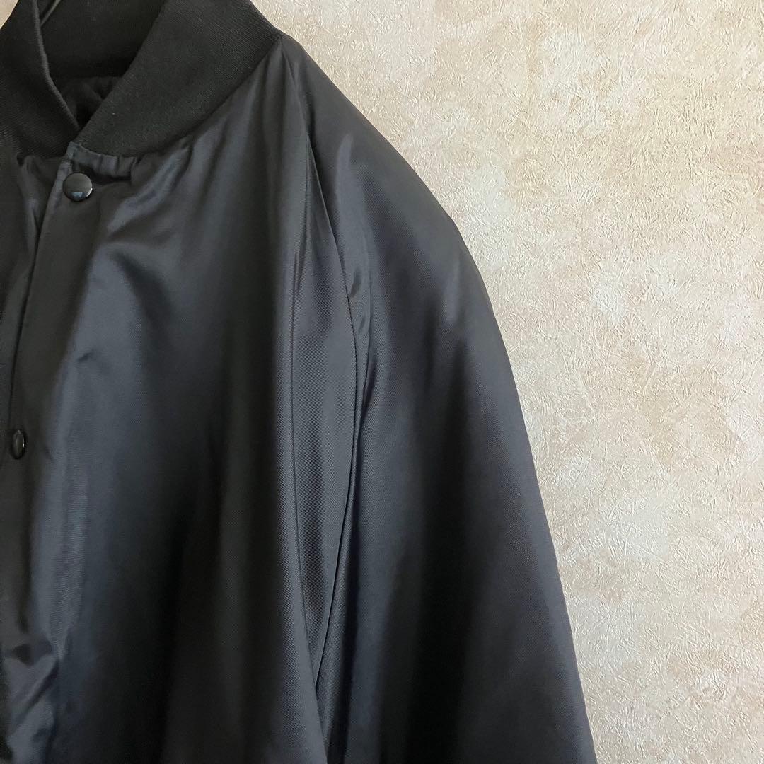 極美品 USA製 ASW オールブラック 中綿ナイロンジャケット 黒 XL