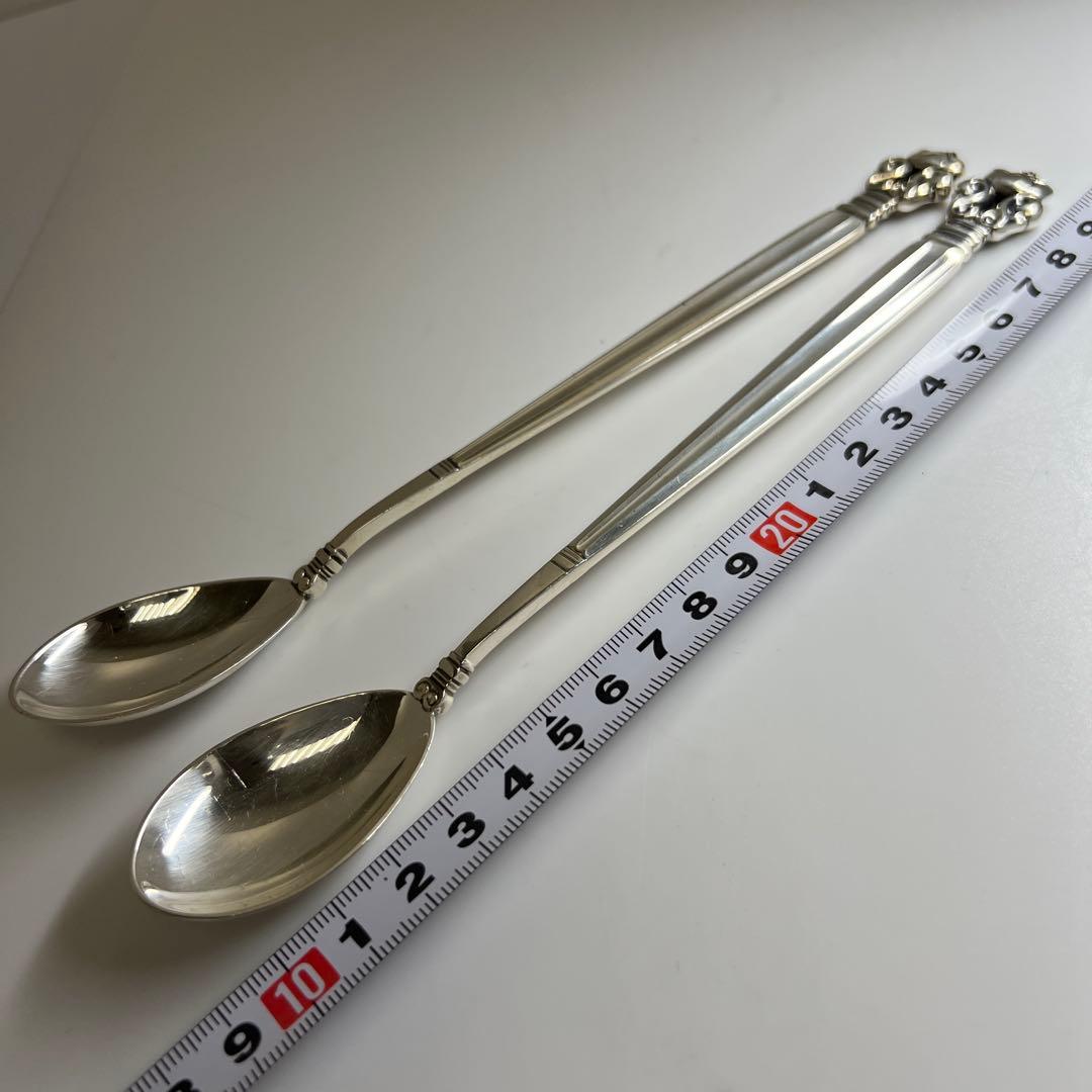 ジョージジェンセン　エコーン925Sterling ロングスプーン2本　116g