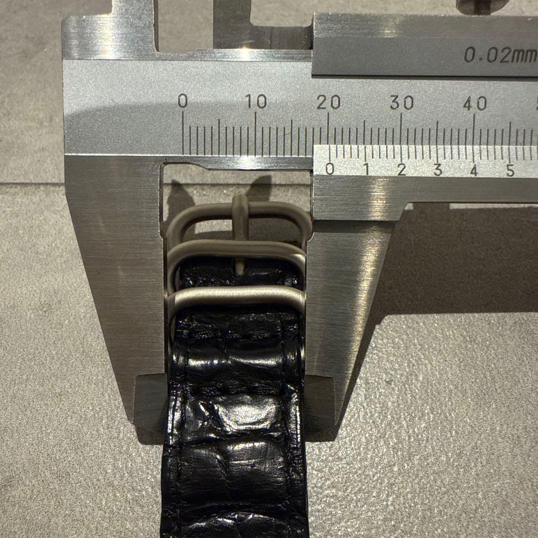 【極美品】ザソール 即完売品 ブラック クロコダイル オーストリッチ 20mm