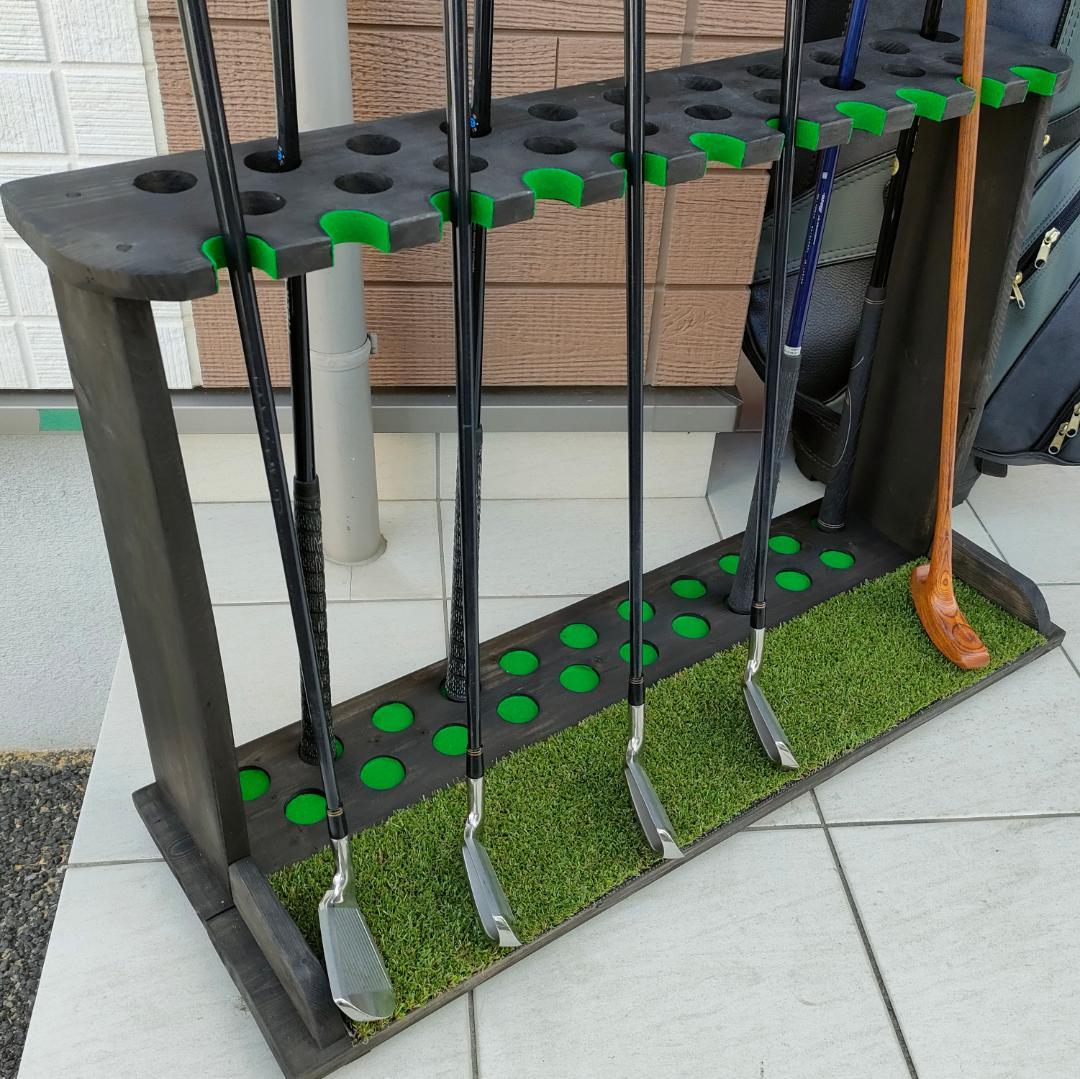 【8さん専用】ゴルフクラブスタンド21本＋11本【組立て完成品】塗装＆フェルト付