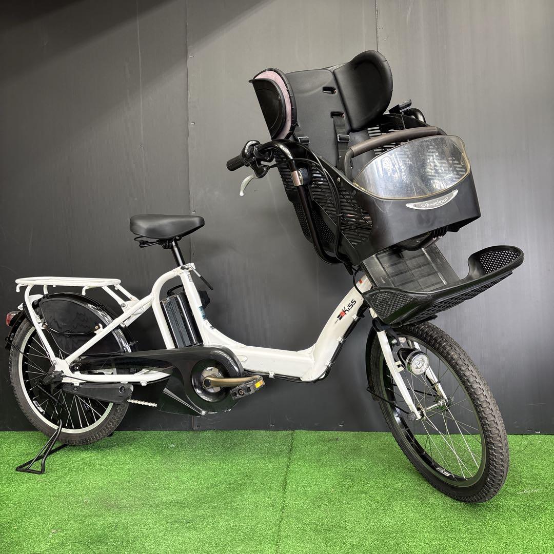 電動自転車 YAMAHA PAS kiss ホワイト 3人乗り対応　75