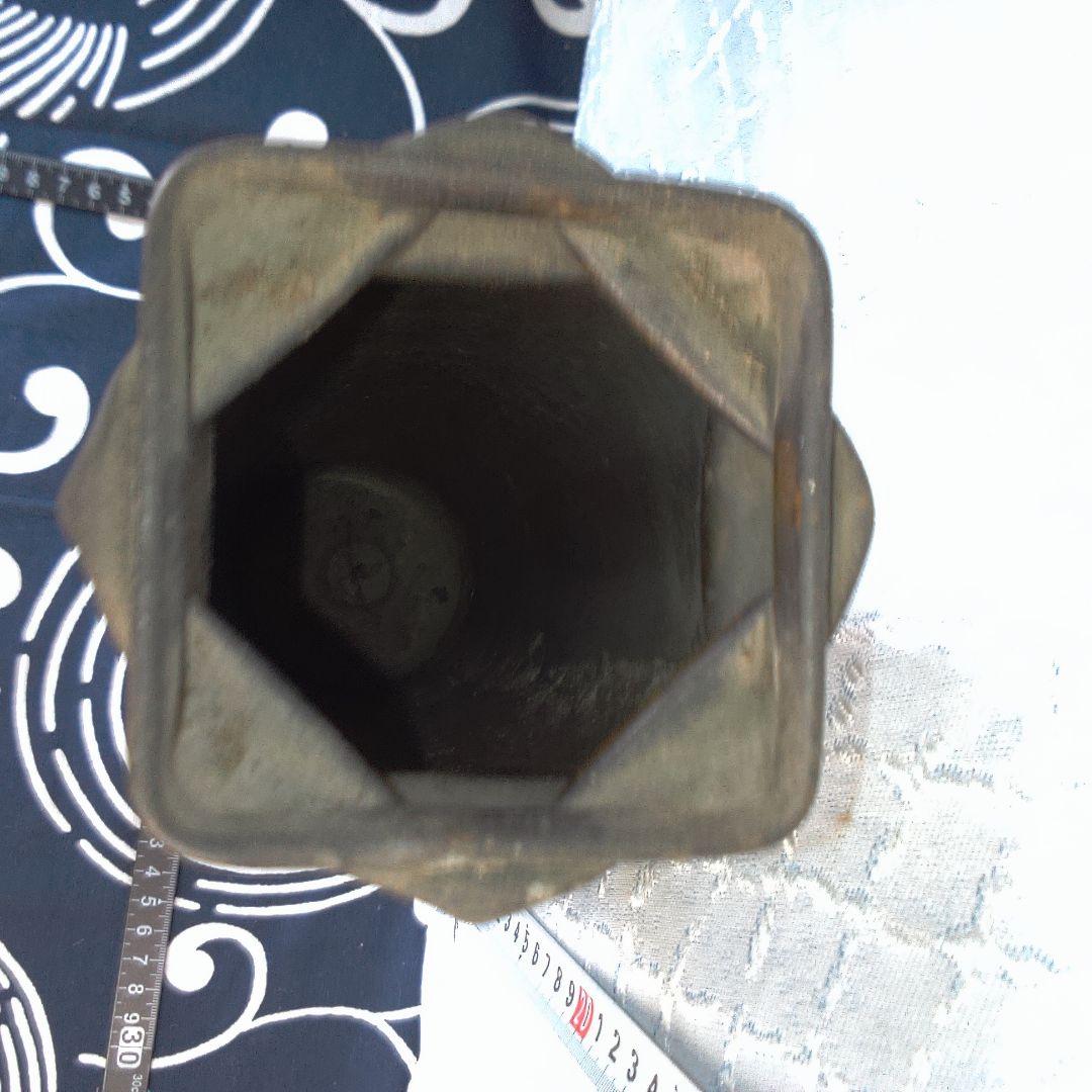 骨董４ シンプルなブラウン花瓶 高さ約30cm