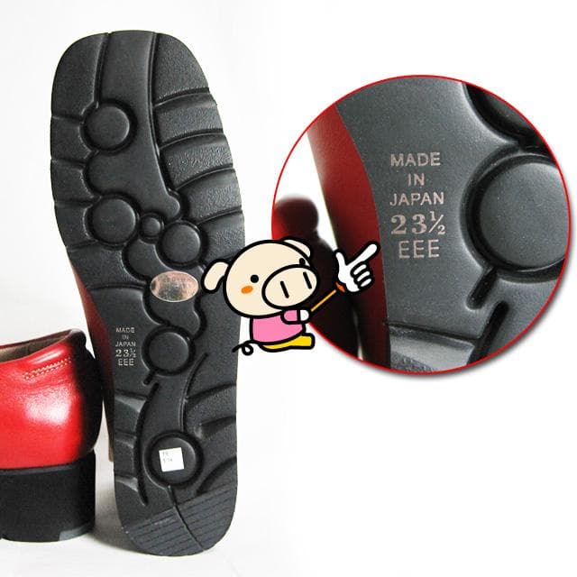 新品未使用 サイドゴア レザーウォーキングシューズ 23.5cm 3E 日本製