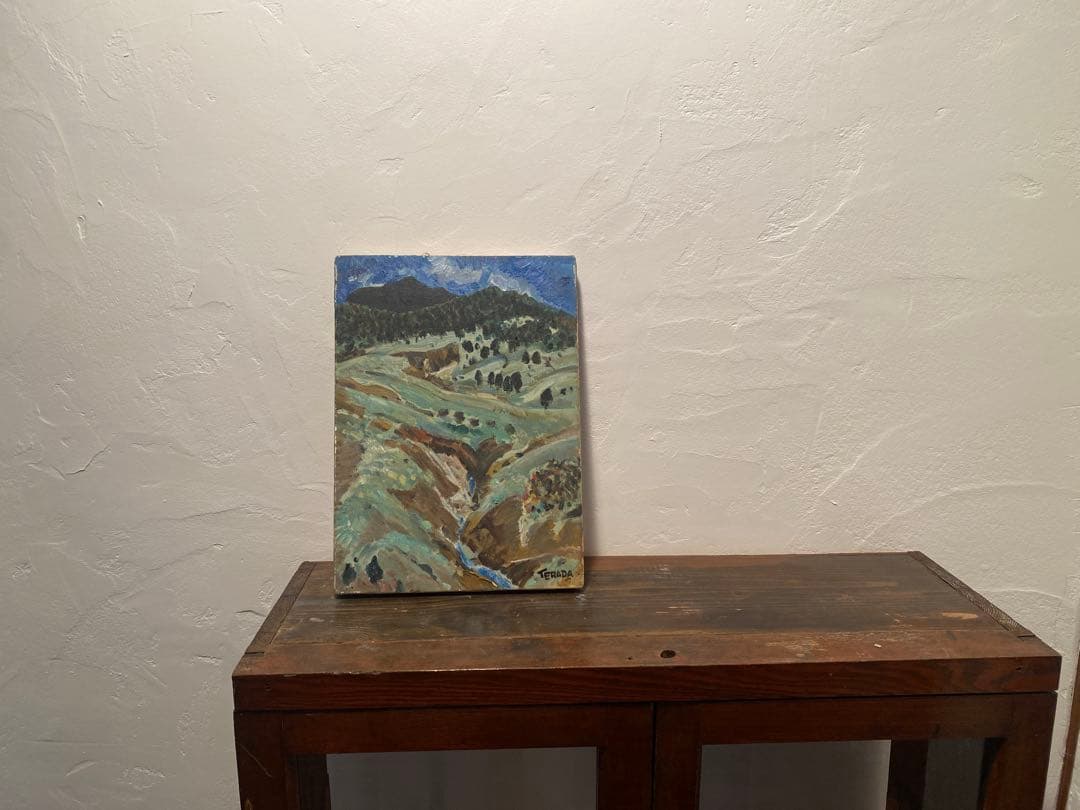 油彩画《万座温泉》／寺田竹雄（F4号）