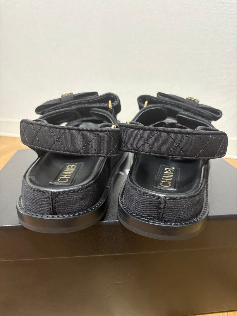 シャネル CHANELリボン サンダル