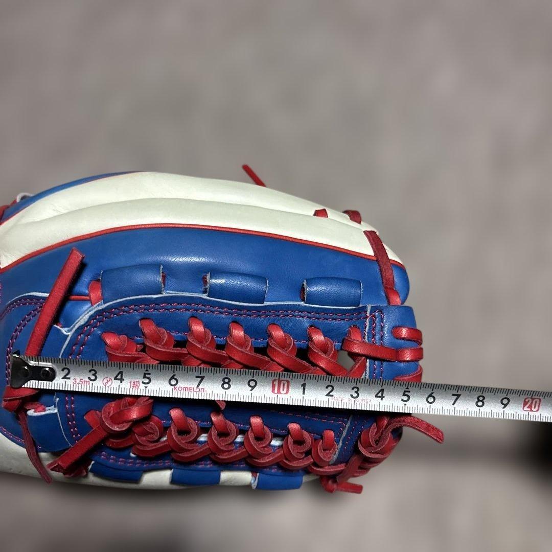 軟式野球オーダーグローブプロフェッショナル 野球グローブ 青白赤