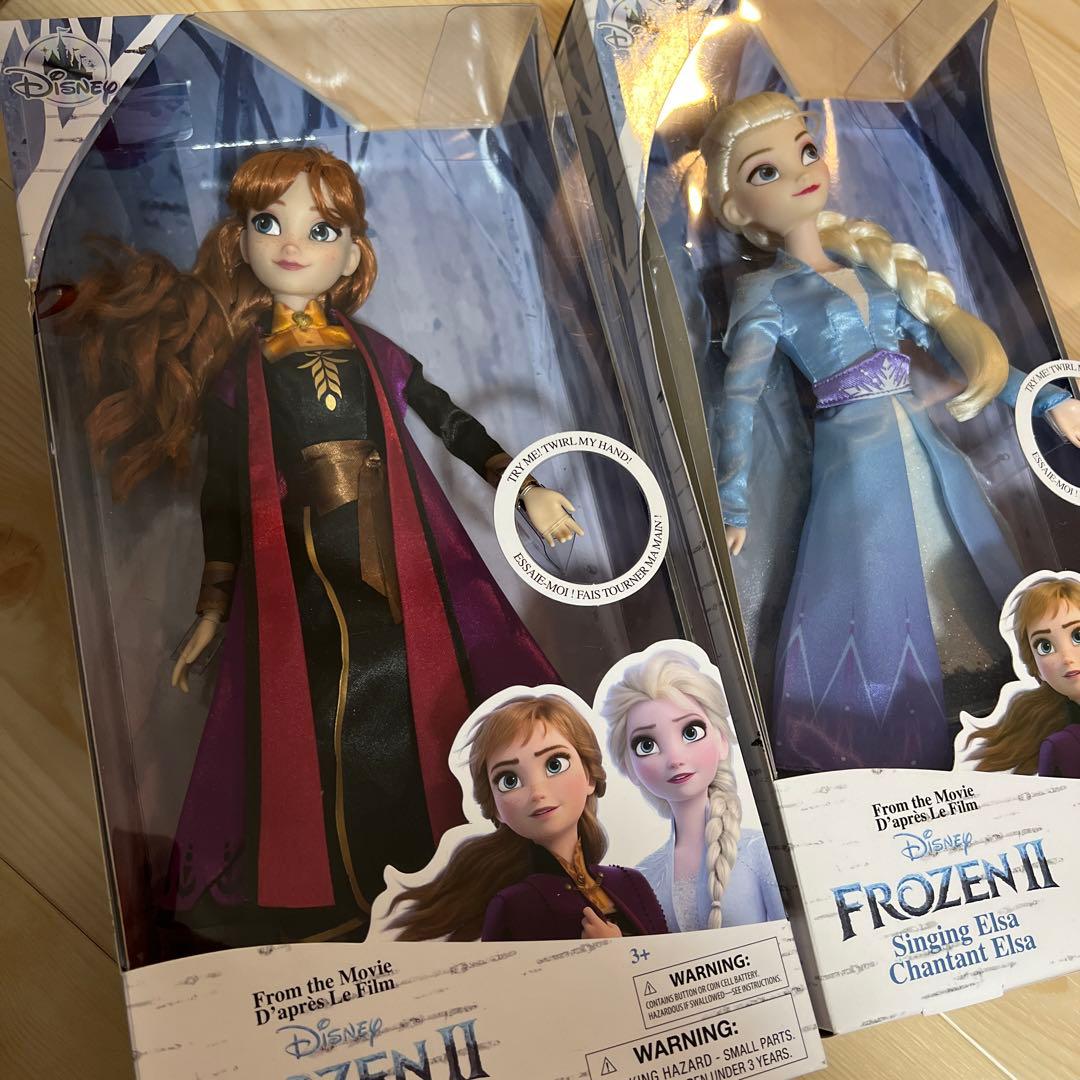 ディズニープリンセス人形アナ雪エルサアナ人形シンギングドール未開封