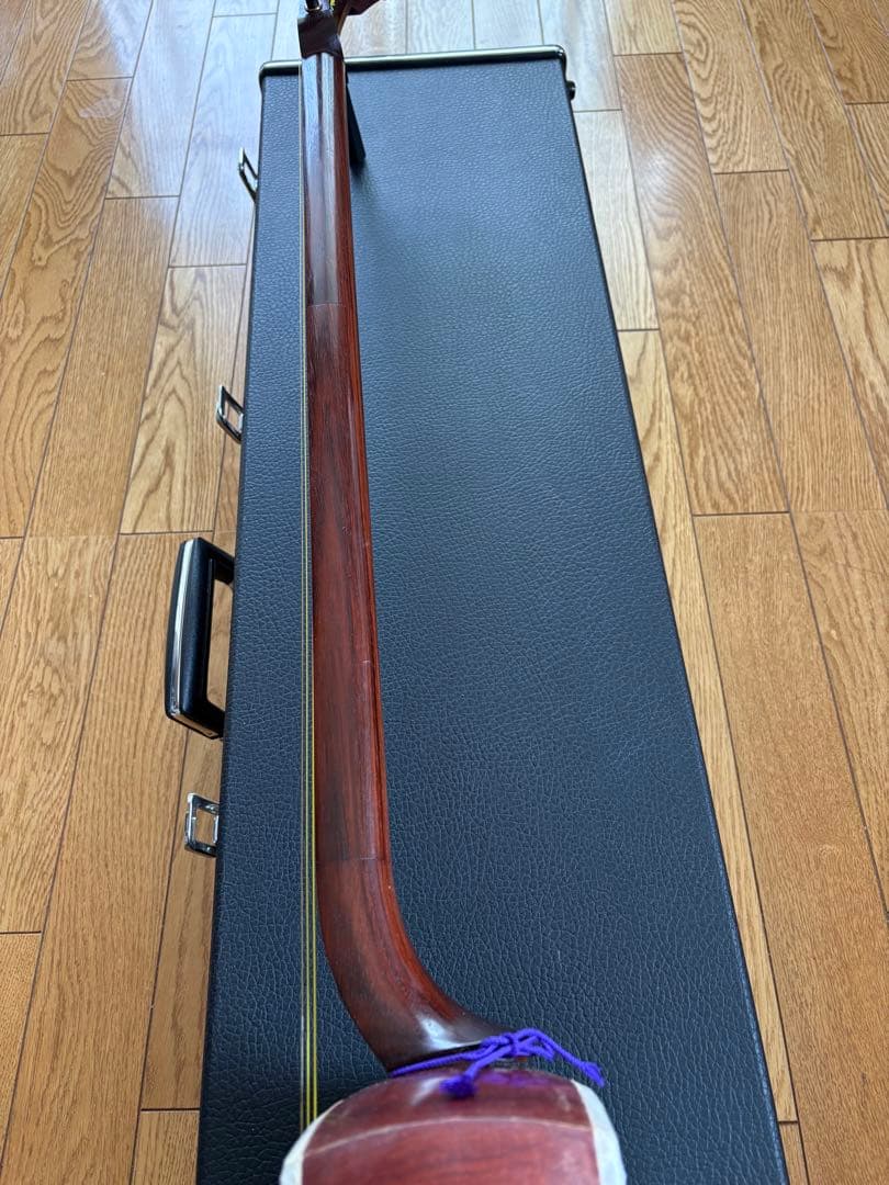 三味線　紫檀　細棹　ケース　付属品