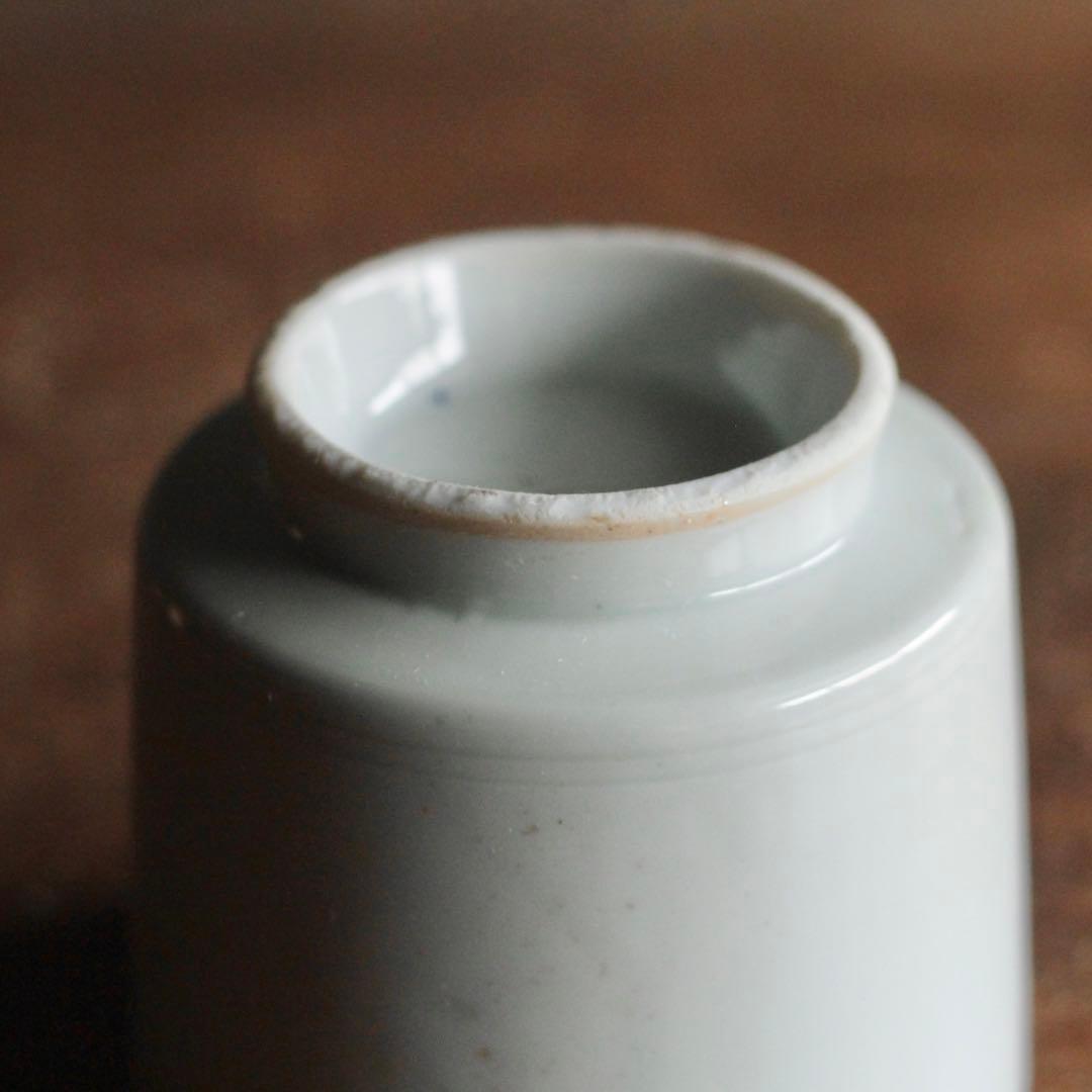 波佐見 白磁 筒茶碗 火入れ 古美術 古道具 アンティーク
