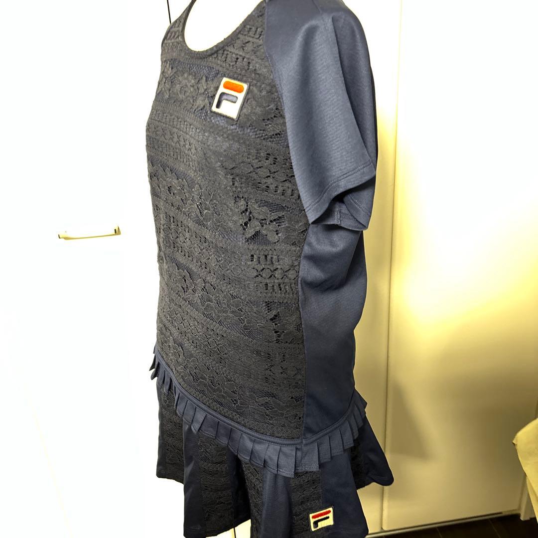 FILA ネイビー レーステニスウェア　セットアップ