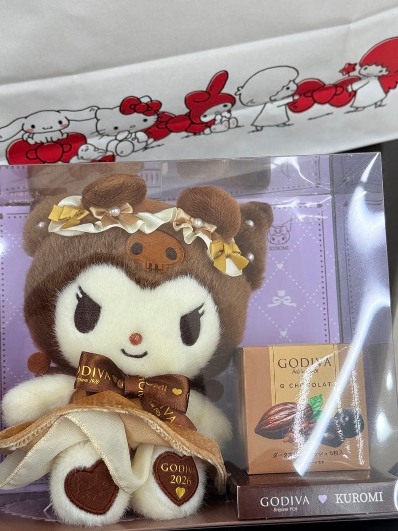 【限定】サンリオ ゴディバ×クロミ ぬいぐるみ チョコ付 未開封