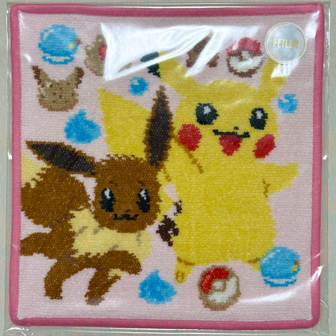 フェイラー ポケモン ハンカチ ピカチュウ　イーブイ　ポッチャマ　コダックセット