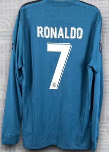 17/18 レアル・マドリード サード 長袖 ユニフォーム 7番 C・ロナウド