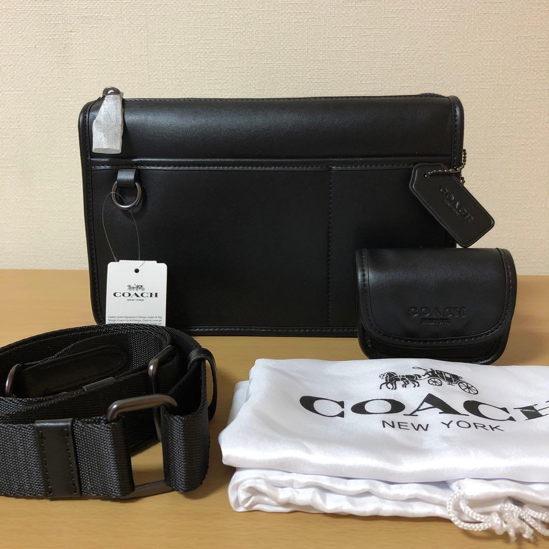 コーチ　未使用　2WAY ショルダーバッグ　ヘリテージ　ポーチ付　COACH