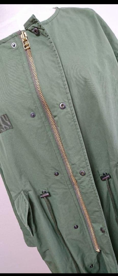 【美品・未使用】ジャーナルスタンダードレリュームノーカラーモッズコート〈カーキ〉