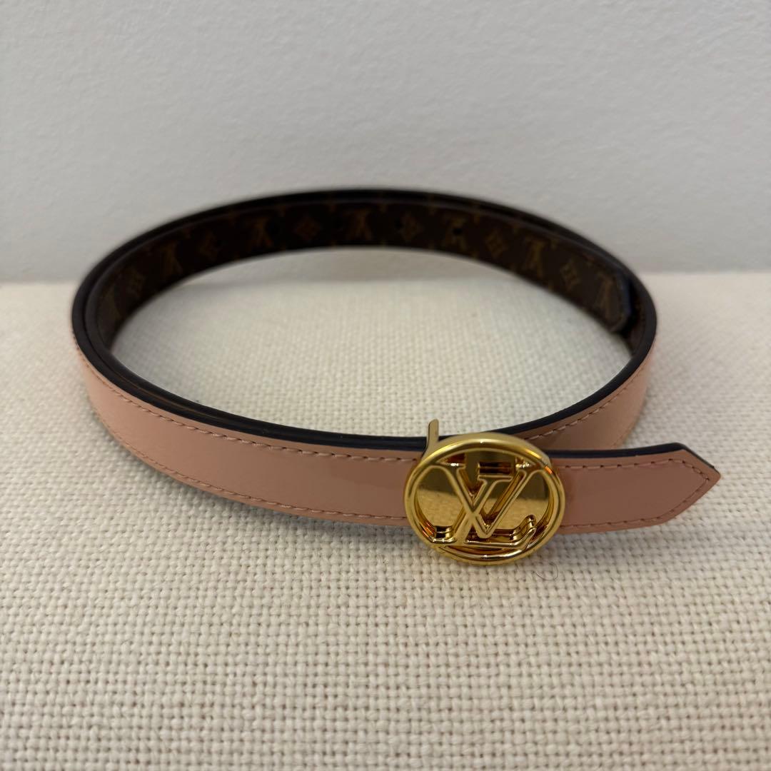 ルイヴィトン ベルト LVサークル 20MM モノグラム　リバーシブル　ピンク