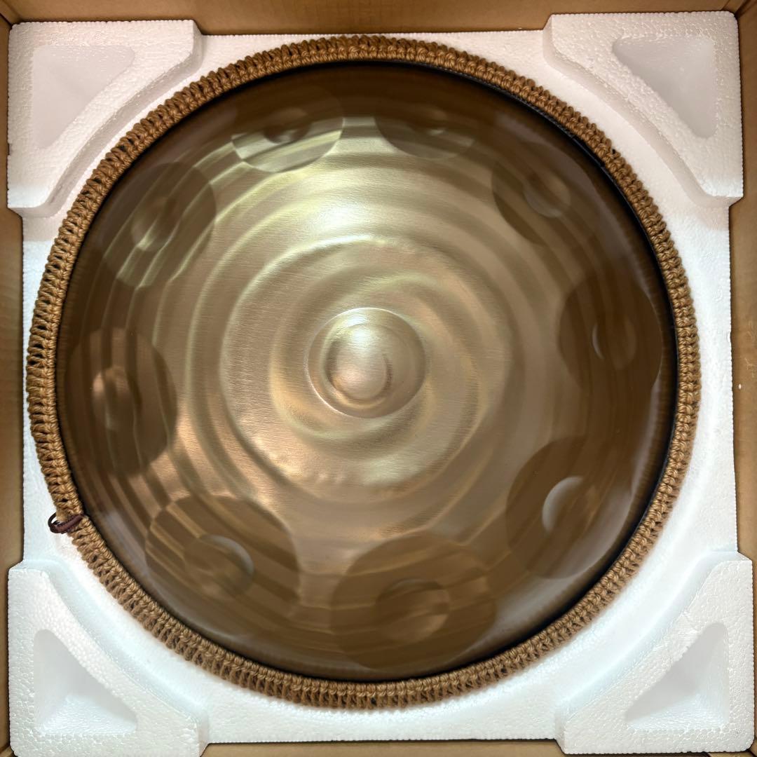 ハンドパン Dマイナー 10音 432Hz ゴールド