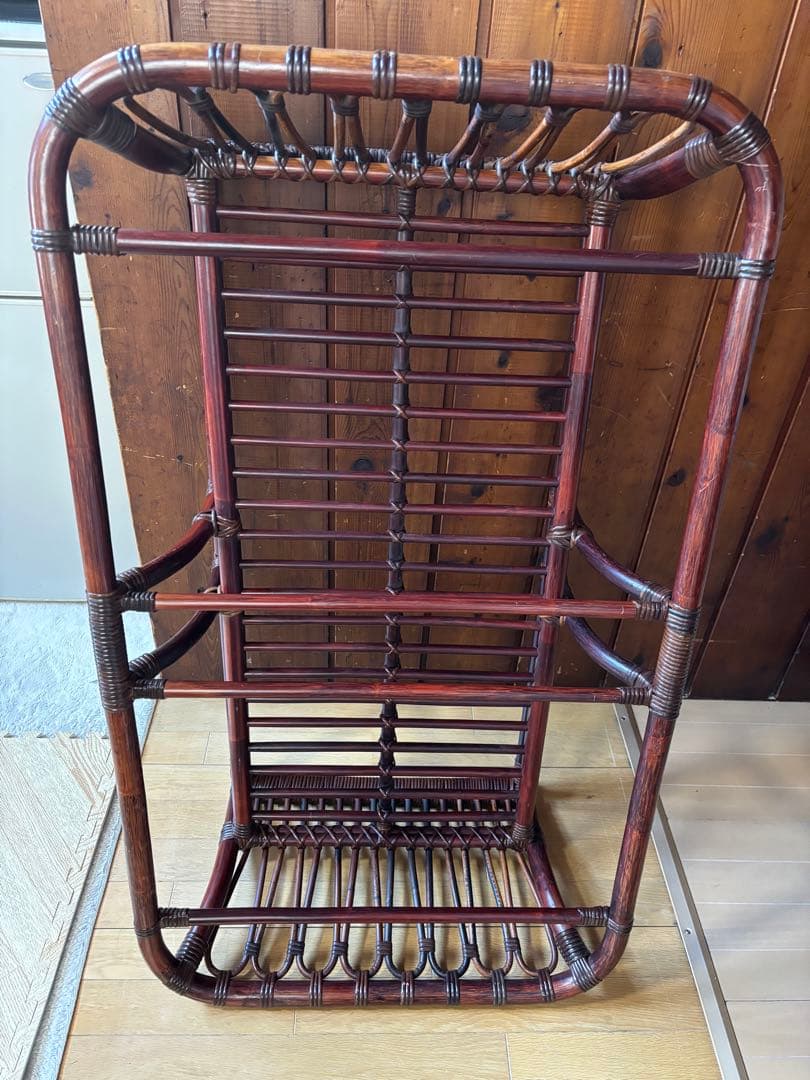 ꧁籐家具꧂アジアン ラタンテーブル ガラス天板座卓 センターテーブル 古家具