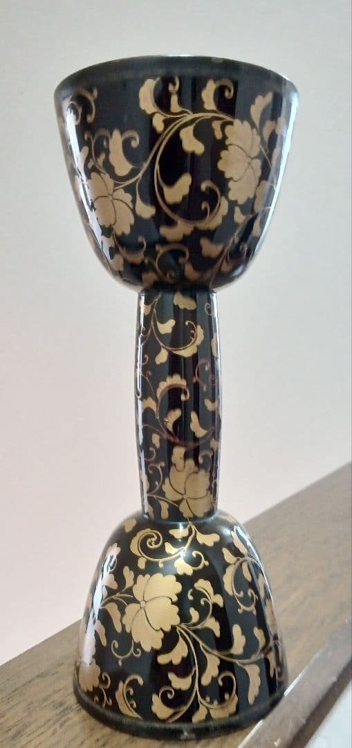 和楽器 小鼓胴 唐草蒔絵