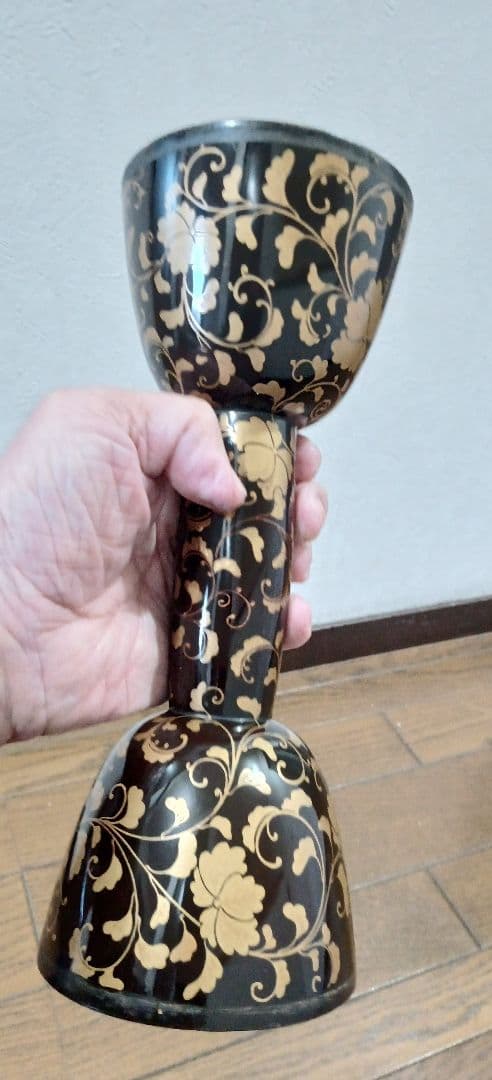 和楽器 小鼓胴 唐草蒔絵