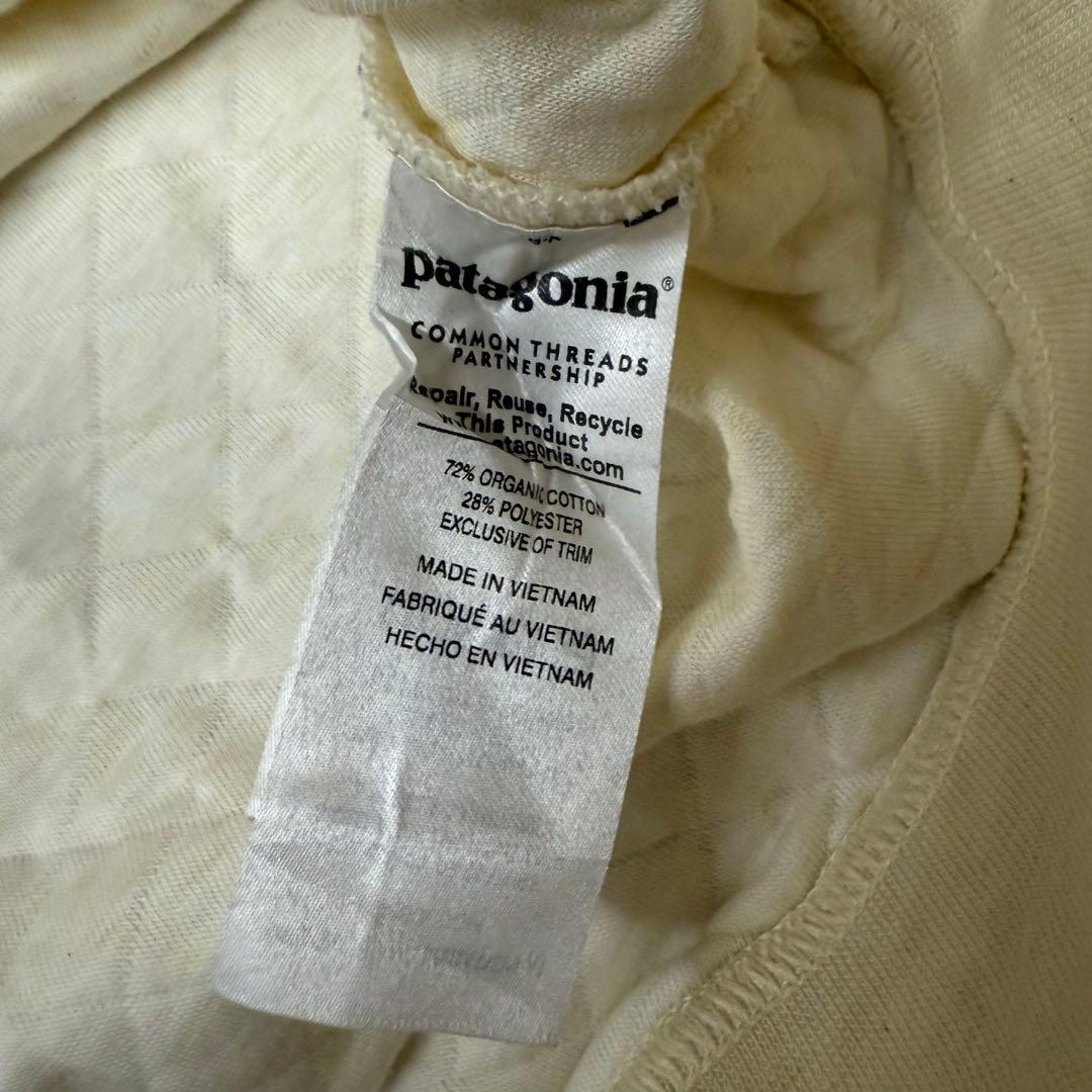美品 パタゴニア ダイアモンドキルト スナップT ナチュラル ネイビー
