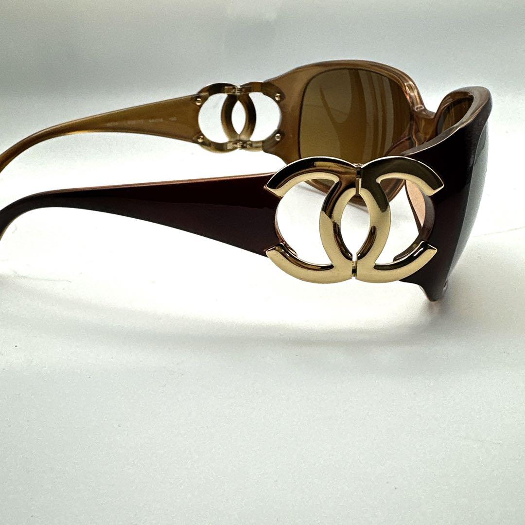CHANEL シャネル ココマーク サングラス 6014 ブラウン ゴールド金具