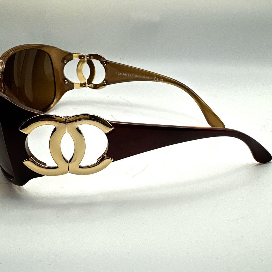 CHANEL シャネル ココマーク サングラス 6014 ブラウン ゴールド金具