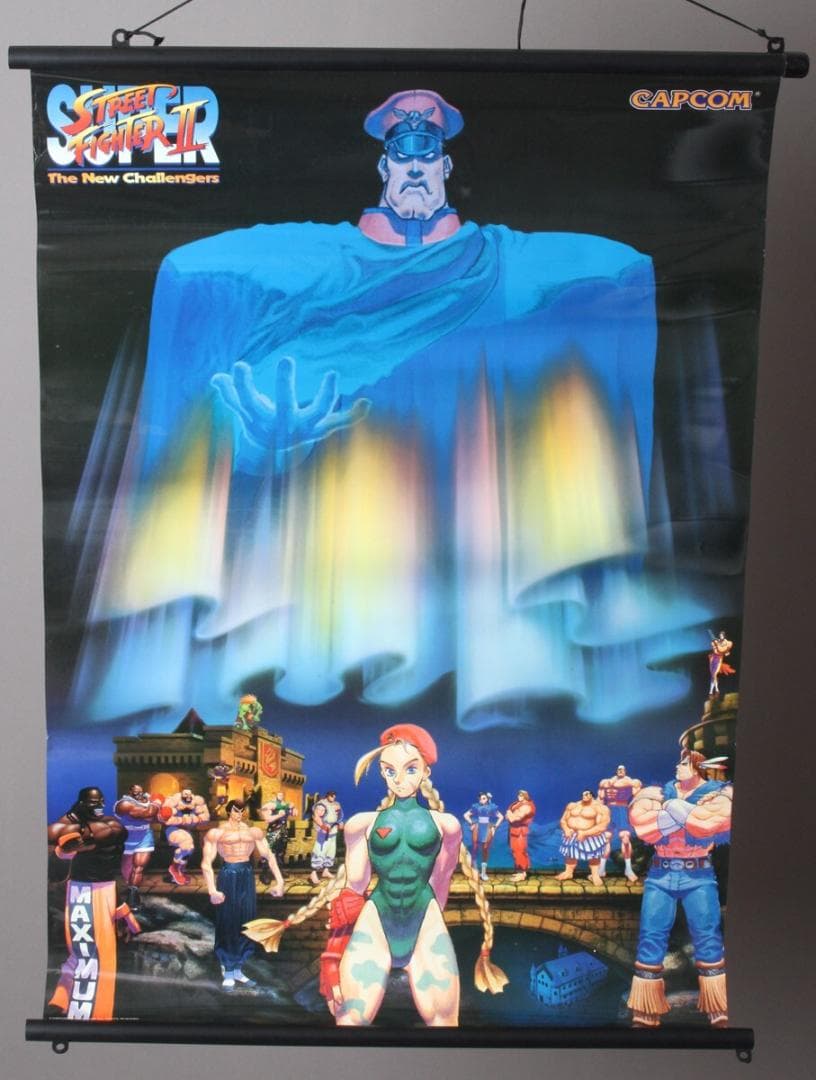 ストリートファイターⅡ ポスター タペストリー 当時物 非売品 B2サイズ販促用