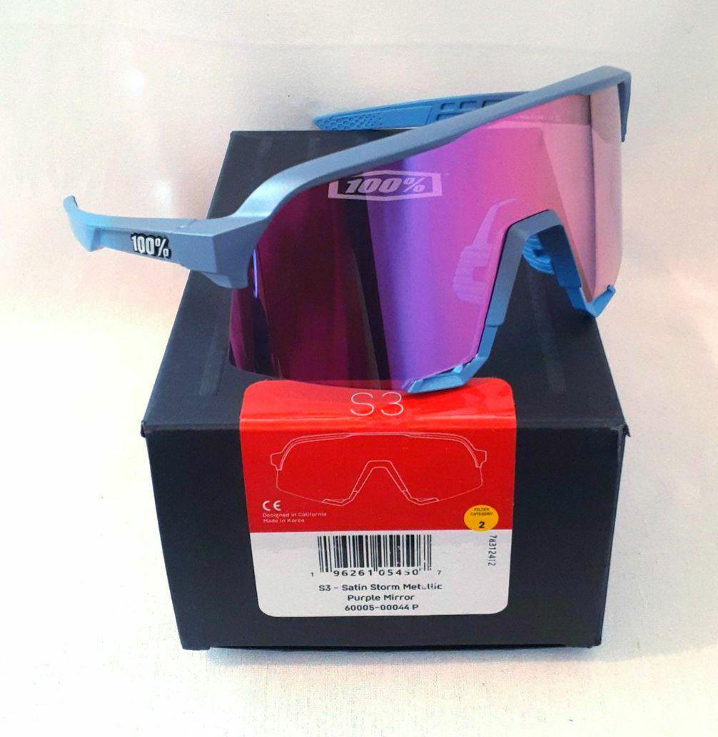 新モデル 100% S3 サテンストーム パープル ワンハンドレッド サングラス