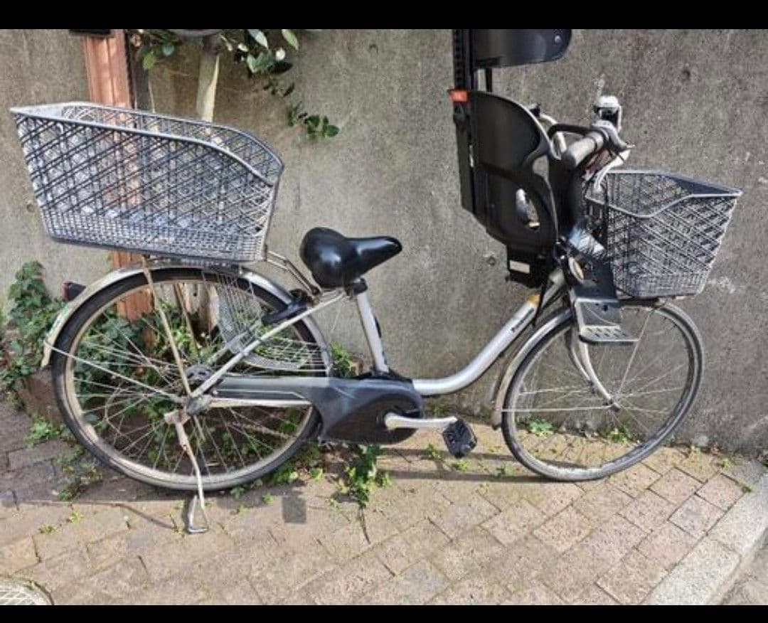 電動アシスト自転車 シティタイプ バスケット2つ