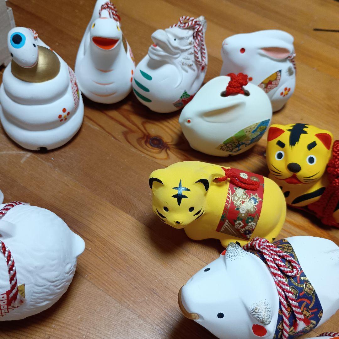 x5 土鈴　十二支　縁起物