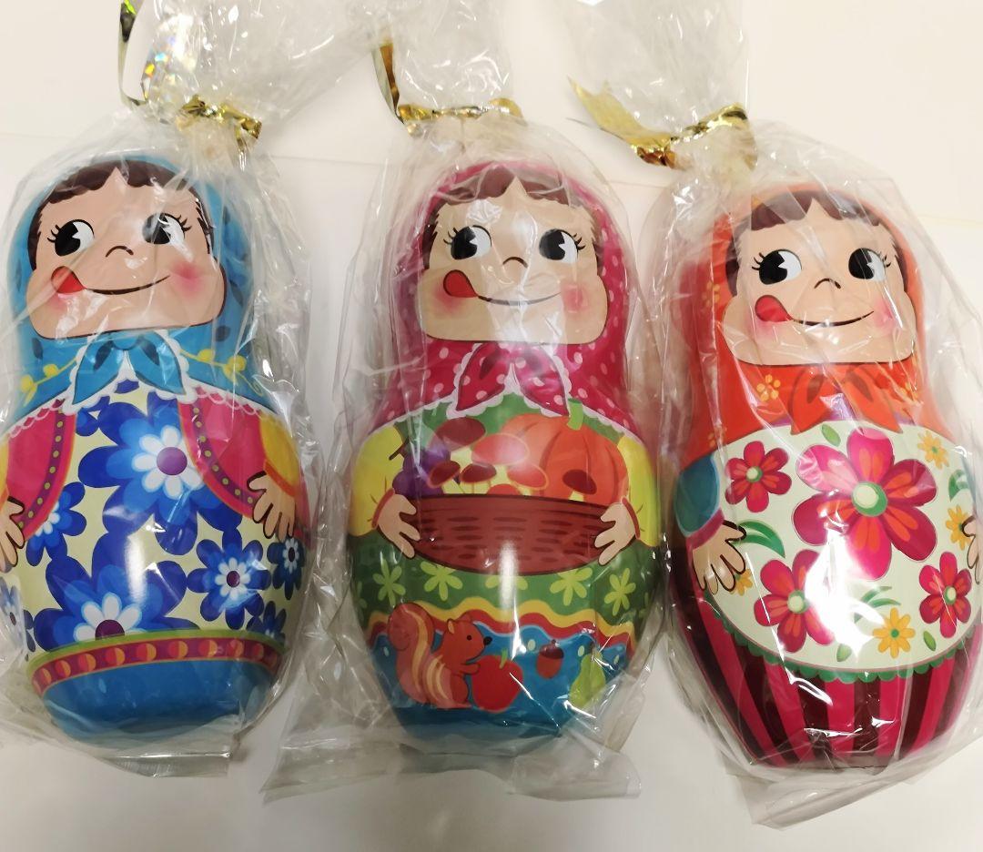 不二家☆ペコちゃんマトリョーシカ缶14個