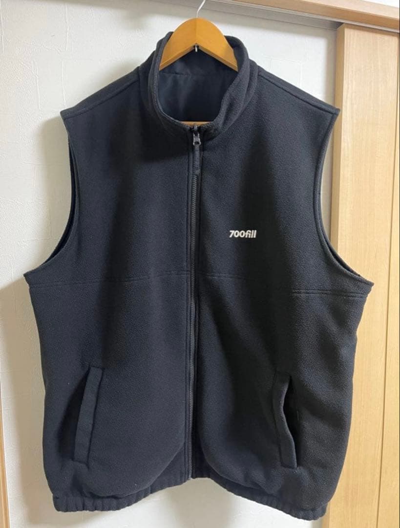700fillリバーシブルベストReversible Vestブラック