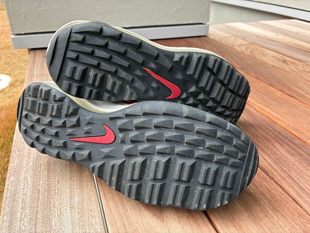 u*1様 Nike Air Max 97 グレー/ホワイト/レッド　ゴルフシュー