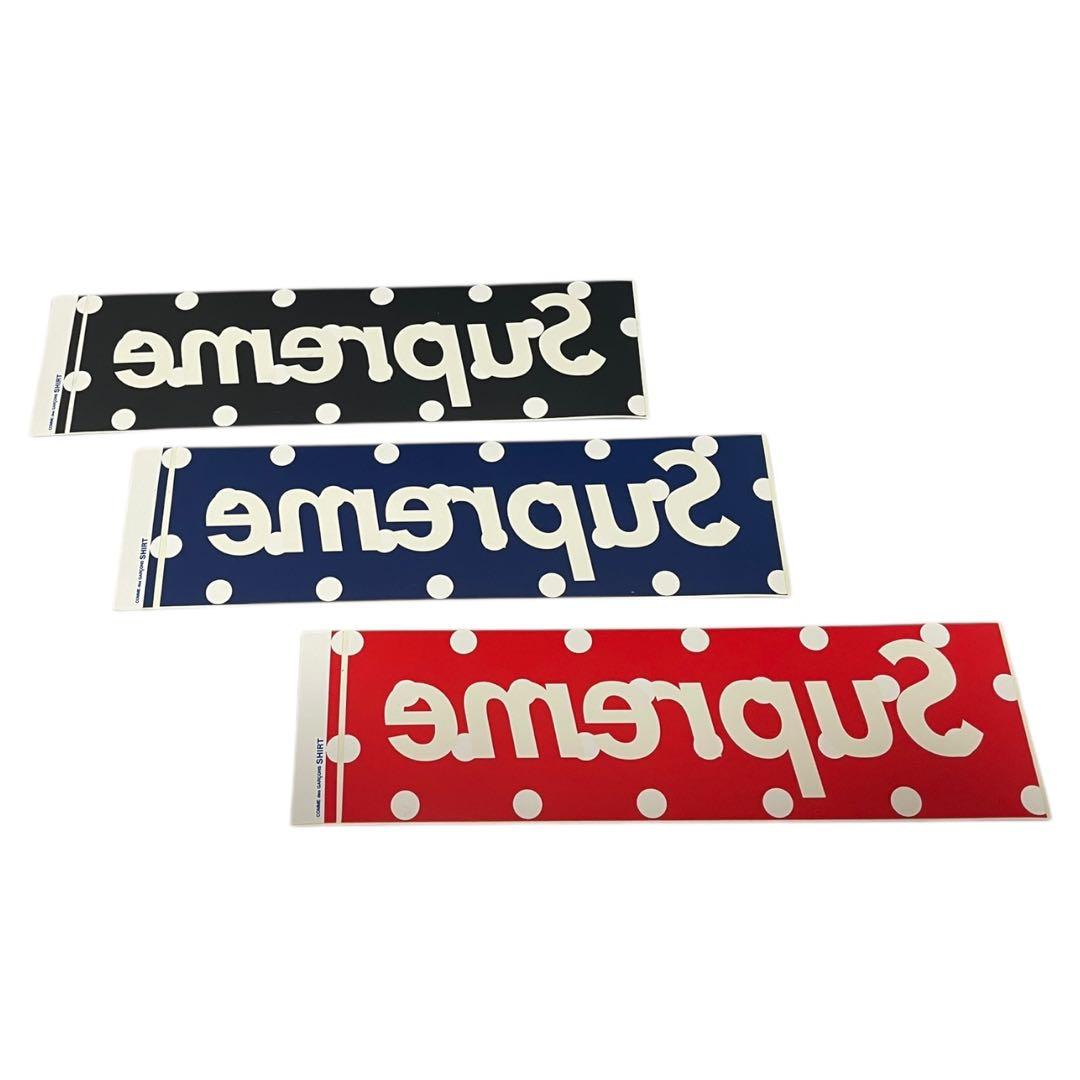 新品 Supreme × コムデギャルソン ステッカー 3枚 ドット 反転ロゴ