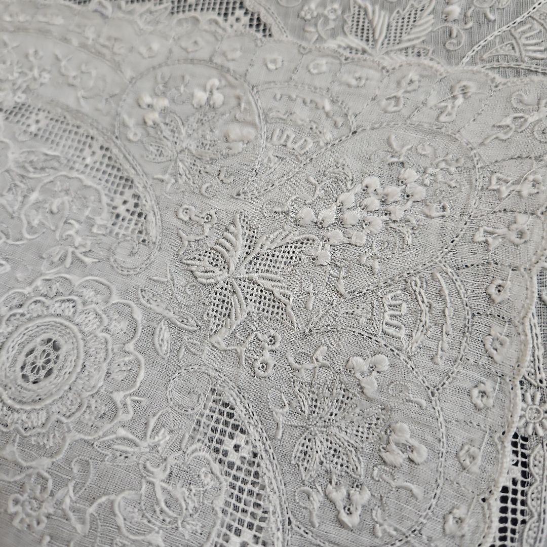 スワトウ ハンカチ 手刺繍 葡萄 R4