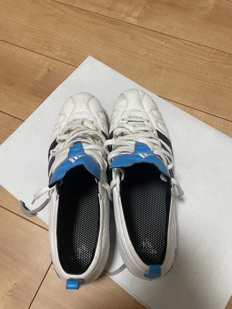 アディダス アディピュアジャパン4 ホワイト×ブラック×ブルー 28.5cm