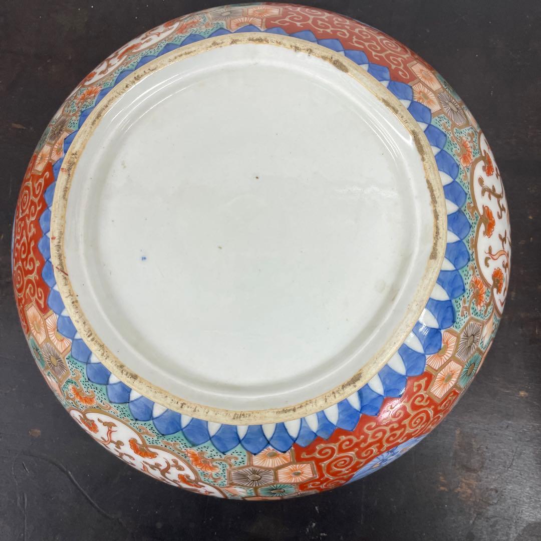 古伊万里　蓋物　菓子器　大平鉢　赤絵　色絵　窓絵　箱付