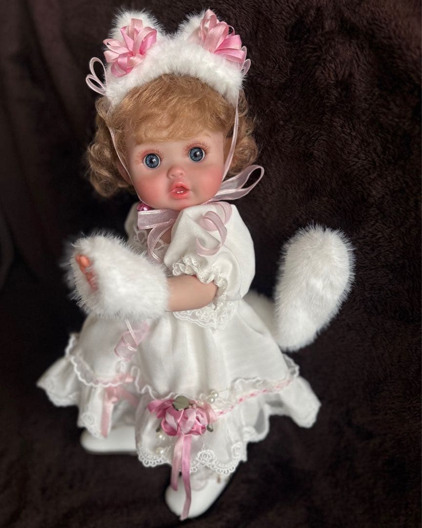 ★新品★リボーンドール フルボディー可愛いおニャン子ちゃん♥ 45cm